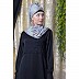 Designer abaya with cuff sleeves- Black